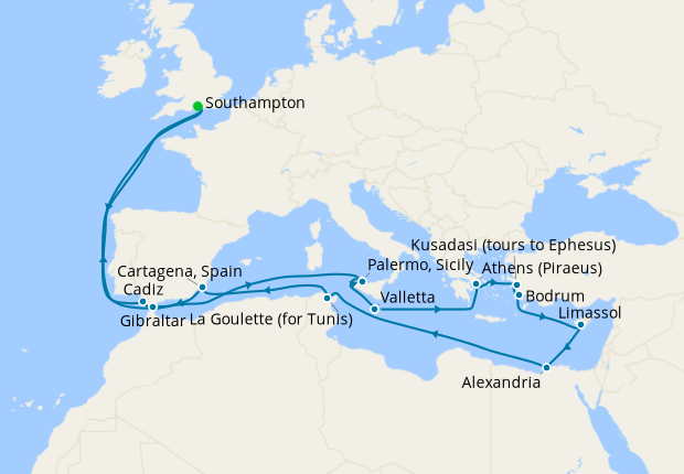 Cruise Itinerary Map
