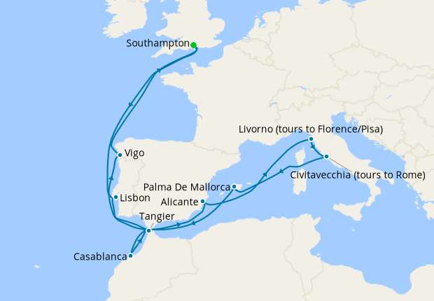 Cruise Itinerary Map