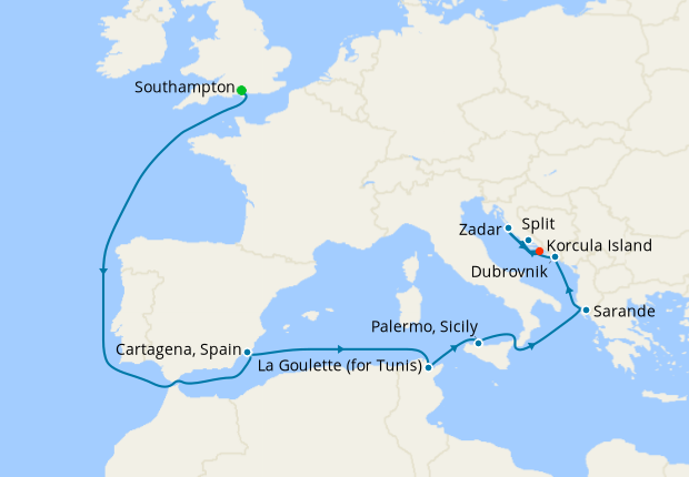 Cruise Itinerary Map