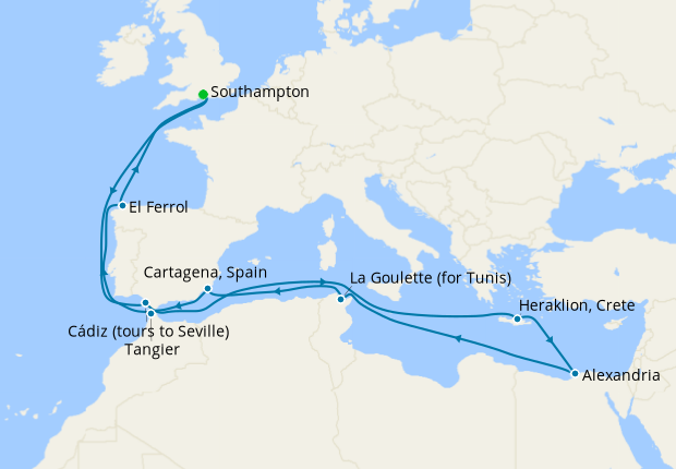 Cruise Itinerary Map