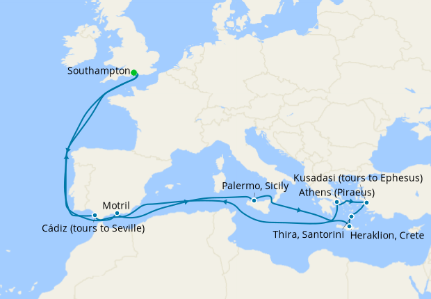 Cruise Itinerary Map