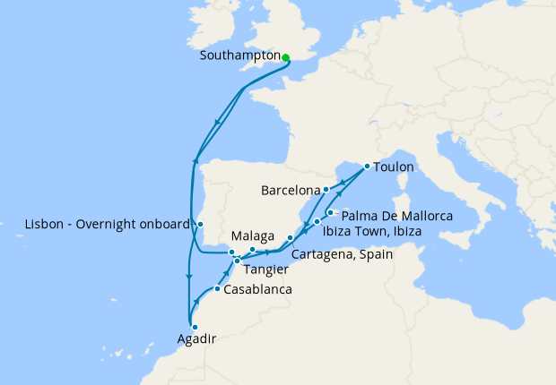 Cruise Itinerary Map