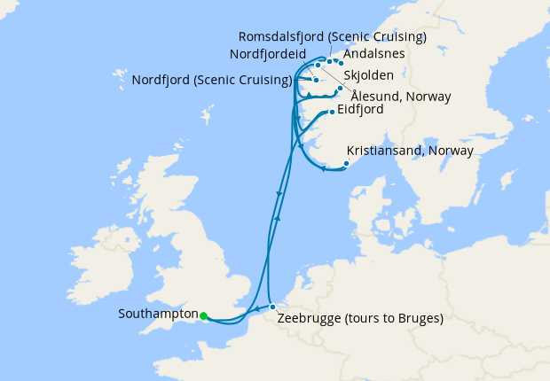 Cruise Itinerary Map