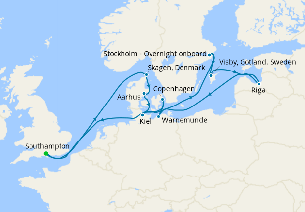 Map of the cruise map