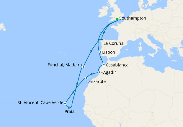 Cruise Itinerary Map