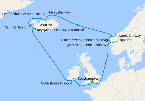 Cruise Itinerary Map