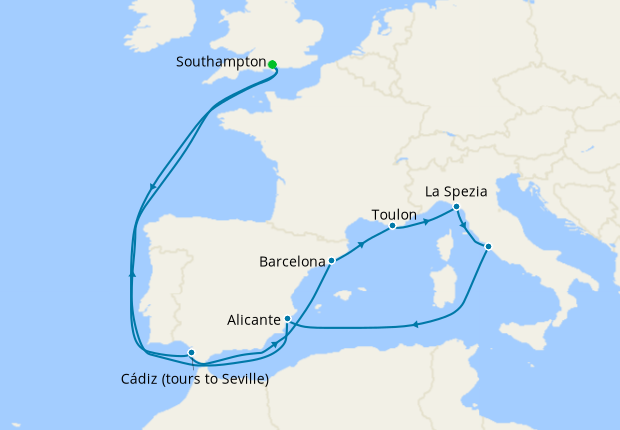 Cruise Itinerary Map