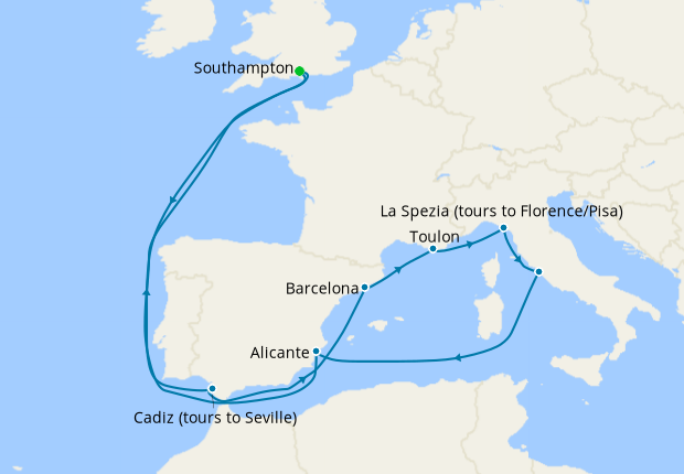 Cruise Itinerary Map