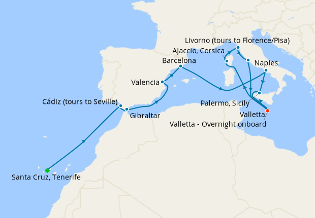 Cruise Itinerary Map