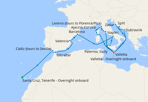 Cruise Itinerary Map