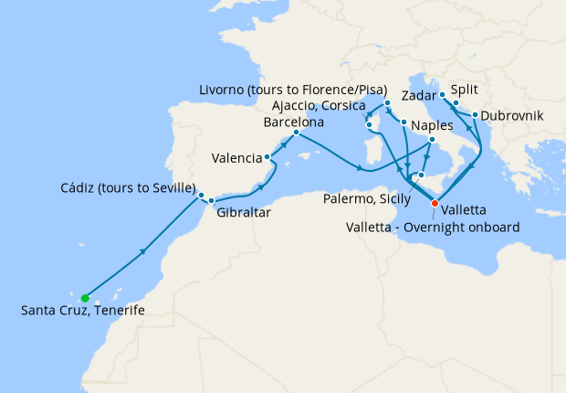 Cruise Itinerary Map