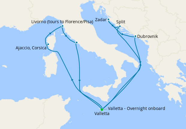 Cruise Itinerary Map