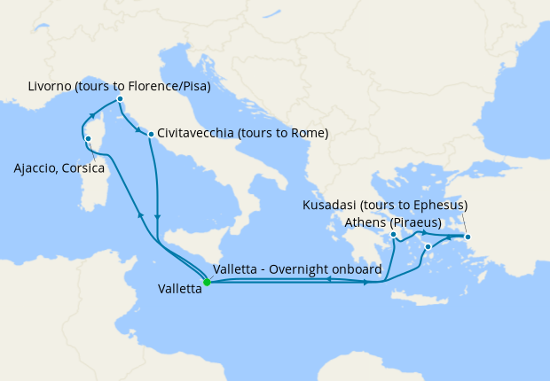 Cruise Itinerary Map