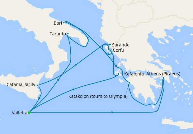 Cruise Itinerary Map