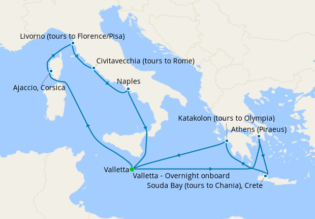 Cruise Itinerary Map