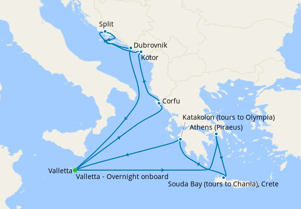 Cruise Itinerary Map