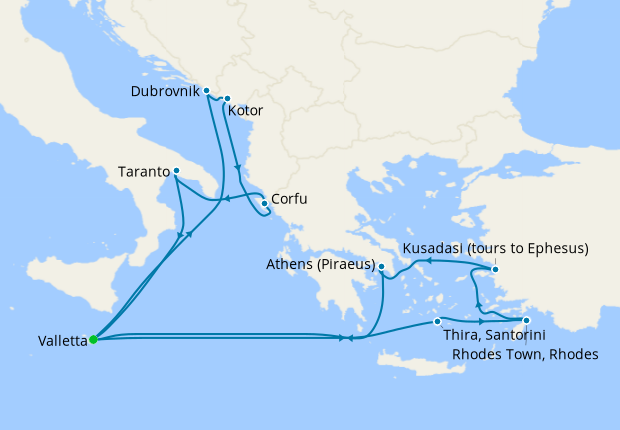 Cruise Itinerary Map