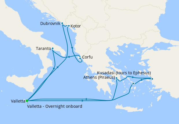 Cruise Itinerary Map