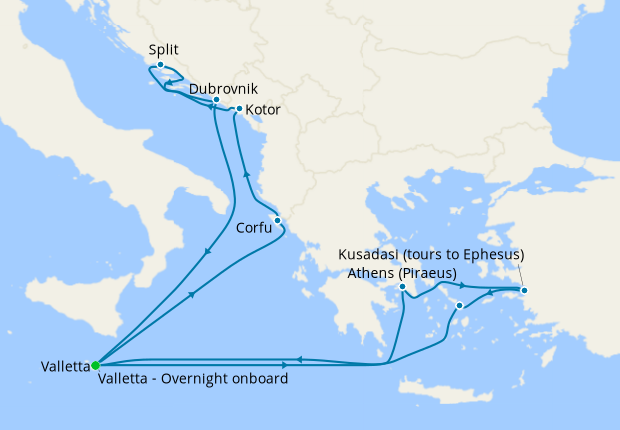 Cruise Itinerary Map
