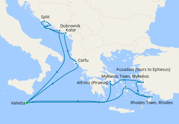 Cruise Itinerary Map