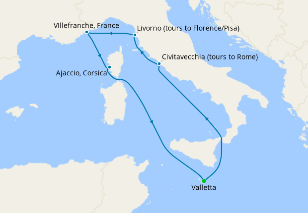 Cruise Itinerary Map