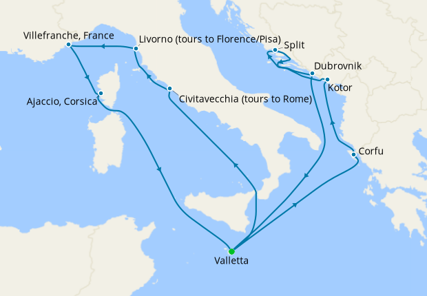 Cruise Itinerary Map