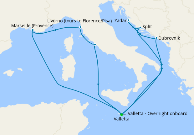 Cruise Itinerary Map