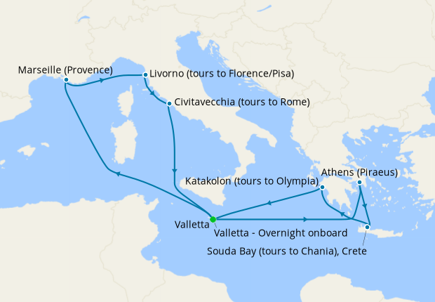 Cruise Itinerary Map