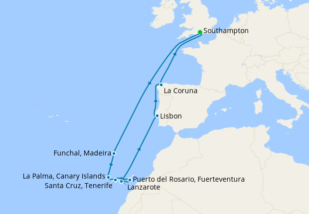 Cruise Itinerary Map
