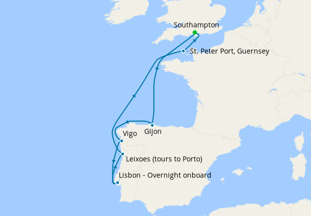 Cruise Itinerary Map