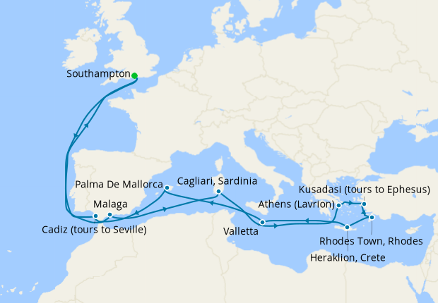 Cruise Itinerary Map