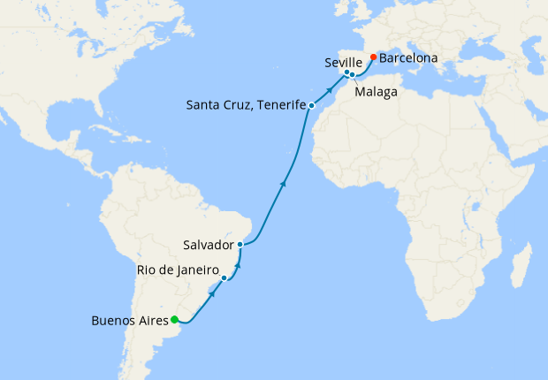 Cruise Itinerary Map