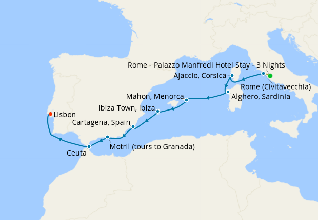 Cruise Itinerary Map