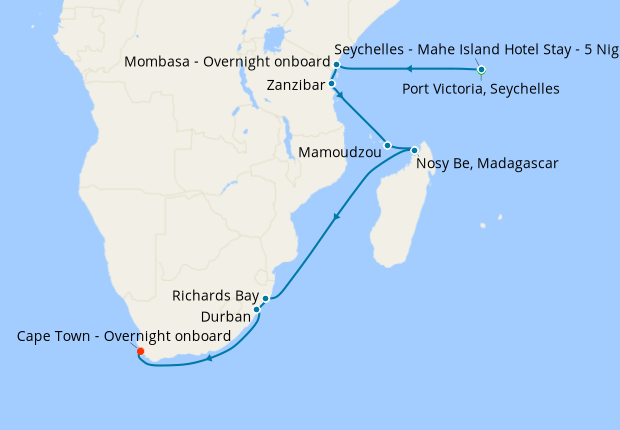 Cruise Itinerary Map