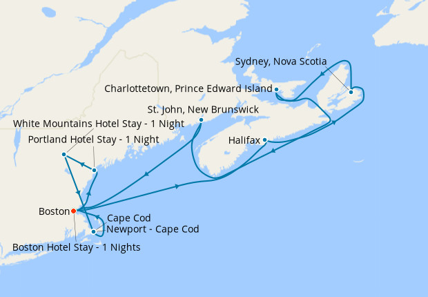 Cruise Itinerary Map