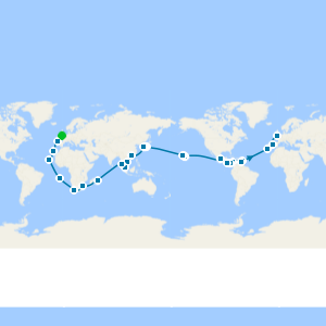 Around the World with Japan and Hawaii from Southampton