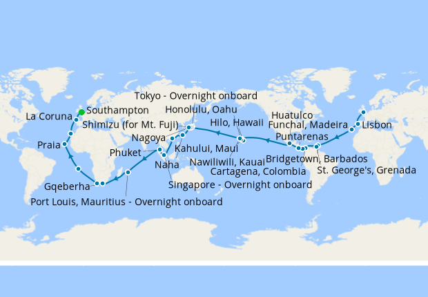 Cruise Itinerary Map