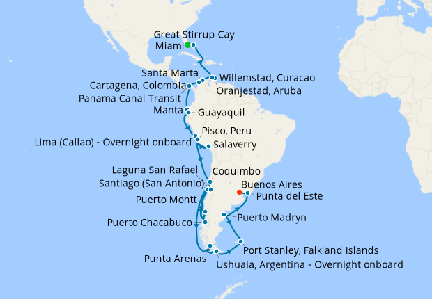Cruise Itinerary Map