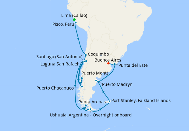 Cruise Itinerary Map