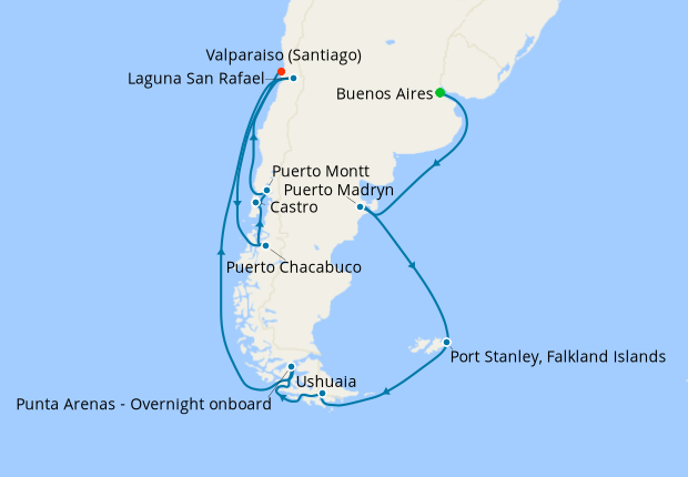 Cruise Itinerary Map