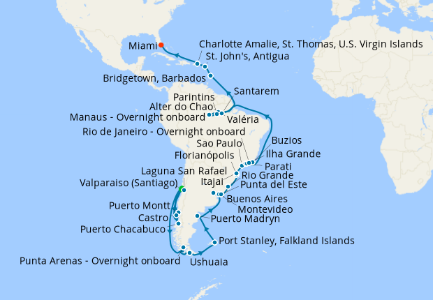 Cruise Itinerary Map