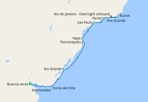Cruise Itinerary Map