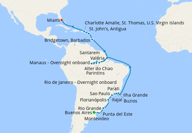 Cruise Itinerary Map