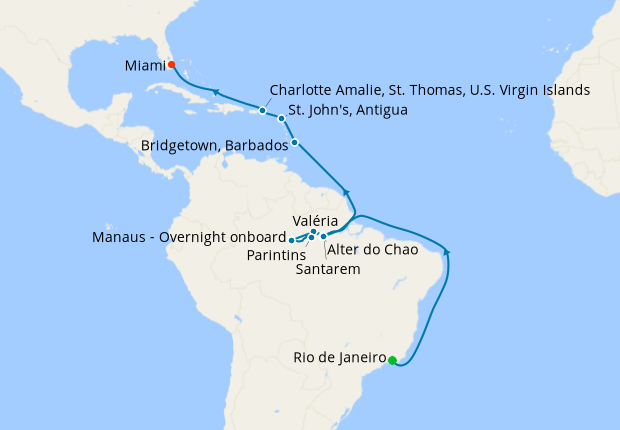 Cruise Itinerary Map