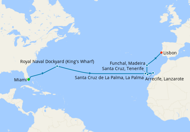 Cruise Itinerary Map