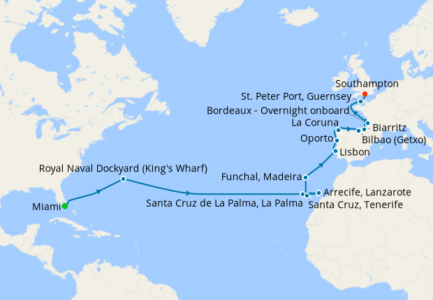 Cruise Itinerary Map