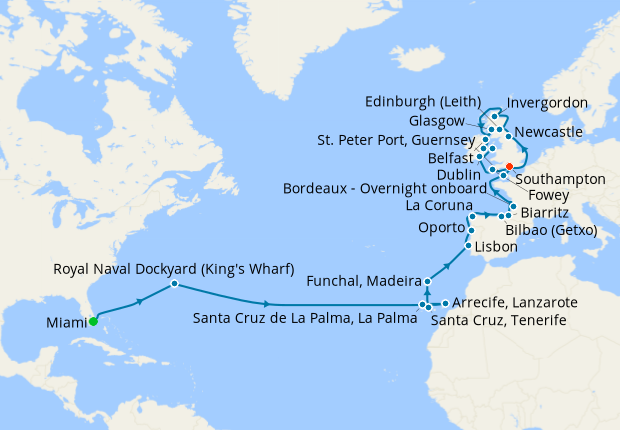 Cruise Itinerary Map