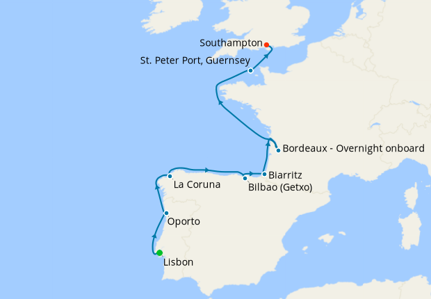 Cruise Itinerary Map