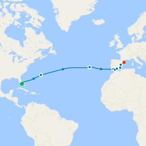 Brilliant Bermuda & Iberia from Miami to Barcelona