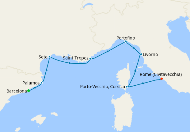 Cruise Itinerary Map